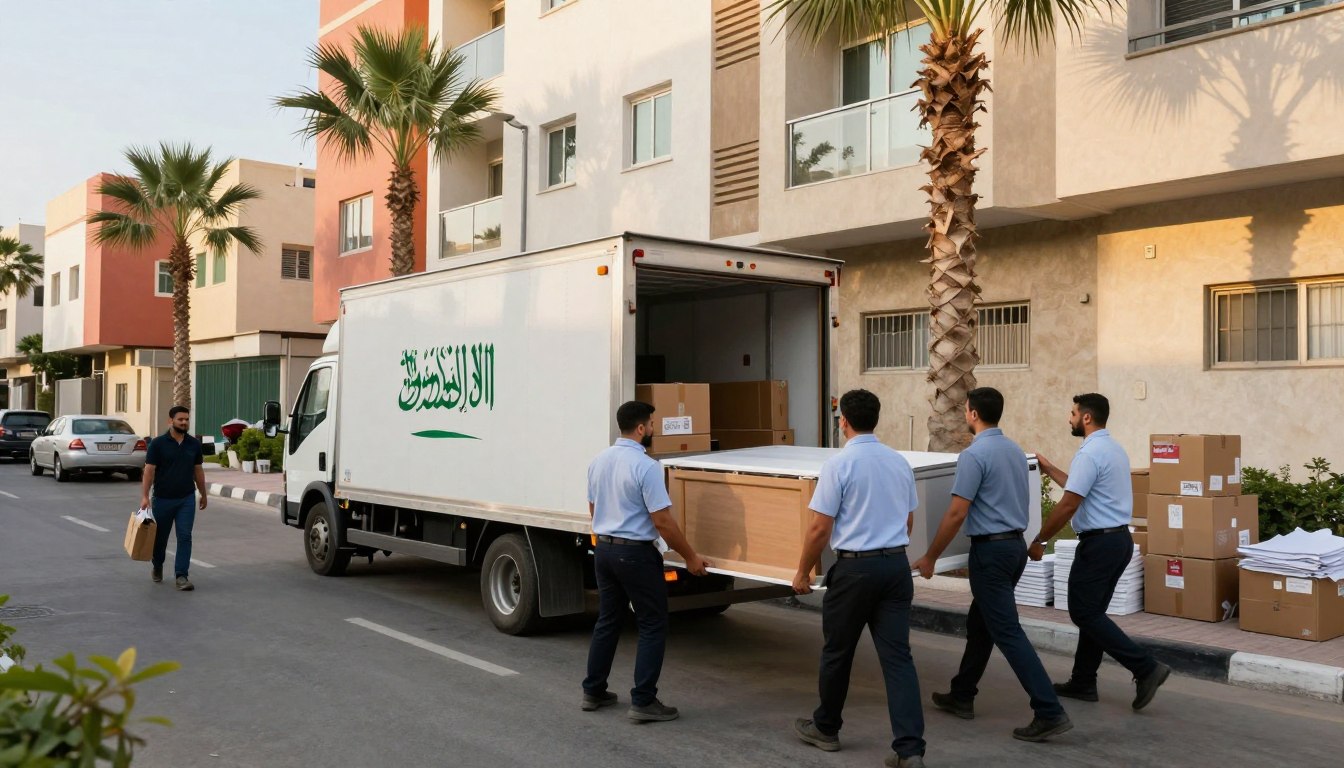 نقل عفش حي جلمودة | الشركة السعودية | 📞 0540026747